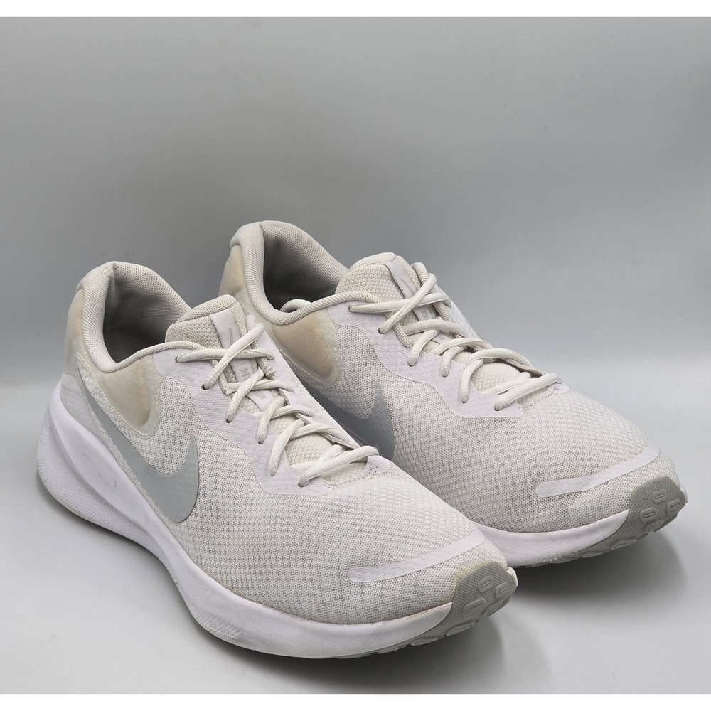 Nike Revolution 7 FB2207-100 Men's 14 White Pure Platinum Running Shoes